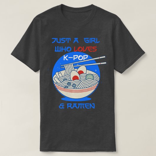 女子ラーメンポップ・アートのとKおもしろい10代の21326 Tシャツ (デザイン正面)