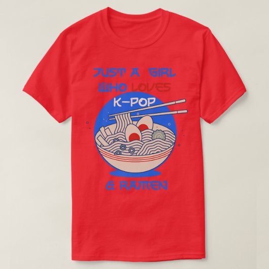 女子ラーメンポップ・アートのとKおもしろい10代の21329 Tシャツ (デザイン正面)
