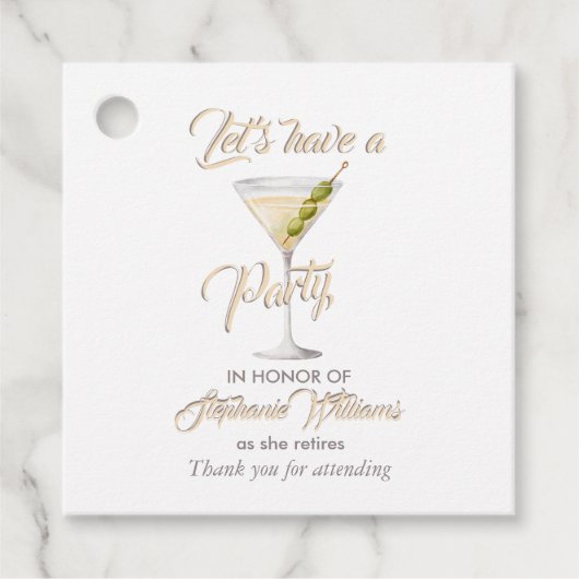 女子リタイアサマーカクテルパーティー フェイバータグ (正面)
