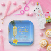 女子リタイアサマー海パーティー ペーパープレート (パーティー)