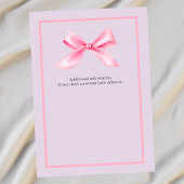 女子リタイアメントモダンパーティーエレガントピンクボウ 招待状