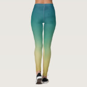 女子レギンスビーチサンセットパームツリーストリングリグ レギンス (裏面)