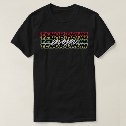 女子レトロテノール鼓母プレイヤーヴィンテージ80s Sty Tシャツ (デザイン正面)