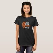 女子レトロバスケママコーチ最高の母 Tシャツ (正面フル)