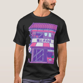 女子レトロ日本日本のかわいいソフトAnime Aes Tシャツ