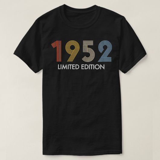 女子レトロ70年ヴィンテージ1952年限定版 Tシャツ (デザイン正面)