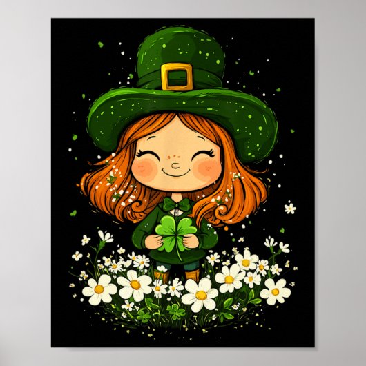 女子レプレシャンロックガールズSt patricks dayL ポスター (正面)