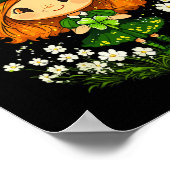 女子レプレシャンロックガールズSt patricks dayL ポスター (角)