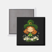 女子レプレシャンロックガールズSt patricks dayL マグネット (正面/裏面)