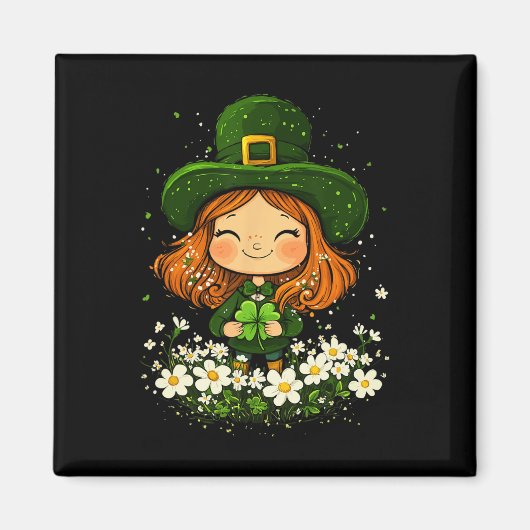 女子レプレシャンロックガールズSt patricks dayL マグネット (正面)
