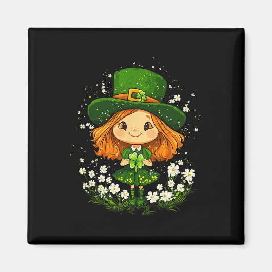 女子レプレシャンロックガールズSt patricks dayL マグネット (正面)