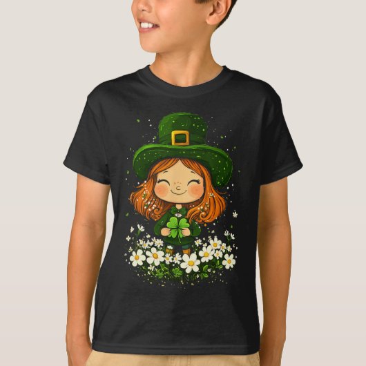 女子レプレシャンロックガールズSt patricks dayL Tシャツ (正面)