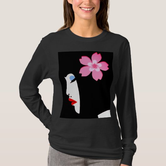 女子ロングスリーブTシャツ Tシャツ (正面)