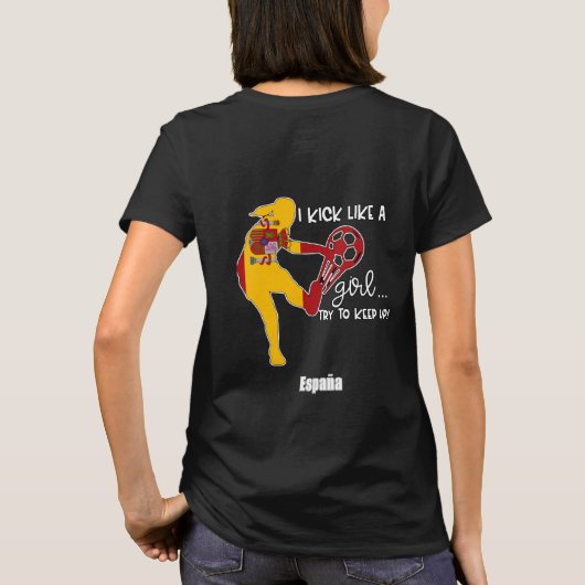 女子ワールドカップ2023チームスペイン Tシャツ (裏面)