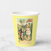 女子ヴィンテージイースターバニー 紙コップ (正面)