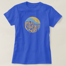 女子ヴィンテージバジャカリフォルニアサーフTシャツ