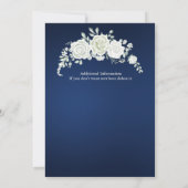 女子ヴィンテージ白縁ど薔薇50誕生日 招待状 (裏面)