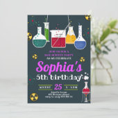 女子不機嫌科学者注意誕生会 招待状 (スタンド正面)