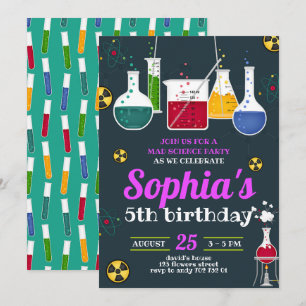 女子不機嫌科学者注意誕生会 招待状