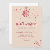 女子会のお誘い 招待状 (正面/裏面)