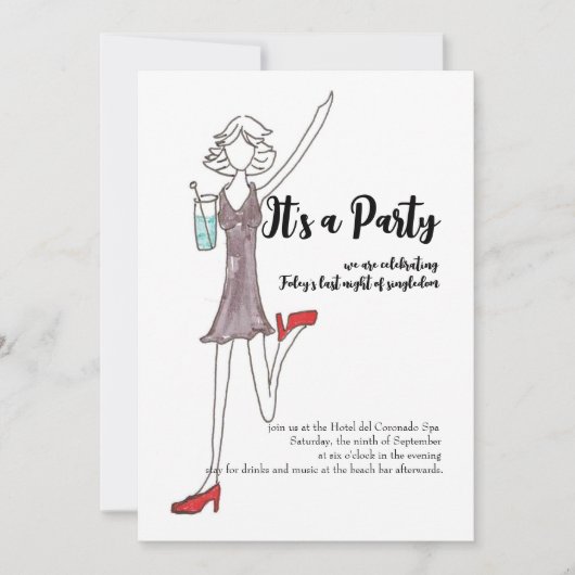 女子会のご案内 招待状 (正面)