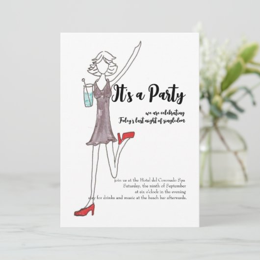 女子会のご案内 招待状 (スタンド正面)