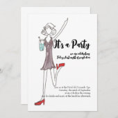 女子会のご案内 招待状 (正面/裏面)