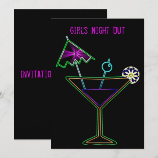 女子会のご案内 招待状 (正面/裏面)