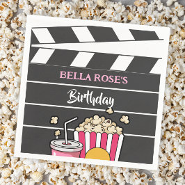 女子会のための映画鑑賞会の誕生日パーティー スタンダードカクテルナプキン