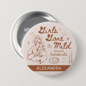女子会のスパローブに付けるボタン　マイルドな大人のためのデザイン 缶バッジ (正面&裏面)