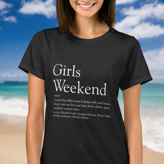 女子会の定義をあなたらしくカスタマイズ Tシャツ