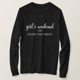 女子会は療法より安い 面白Tシャツ Tシャツ