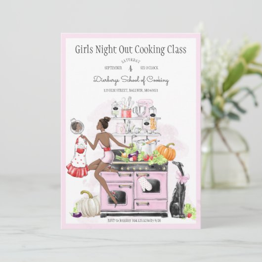 女子会クッキングクラス 招待状 (スタンド正面)