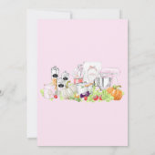 女子会クッキングクラス 招待状 (裏面)