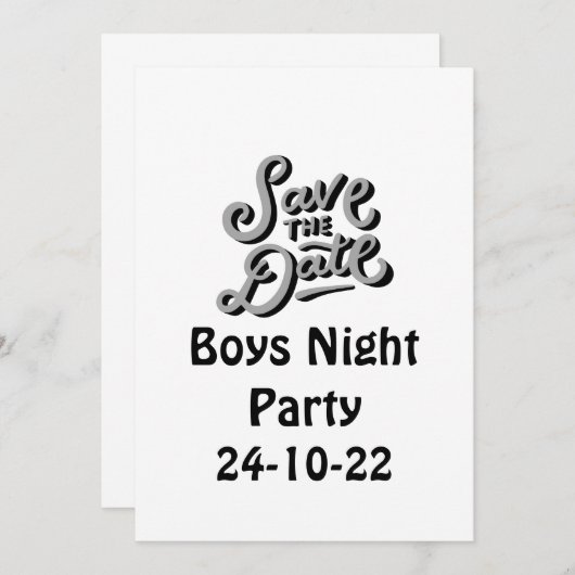 女子会パーティーの日を確保してね！ 招待状 (正面/裏面)