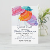 女子会パーティーイベント招待状 招待状 (スタンド正面)