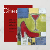 女子会パーティー招待状 招待状 (正面/裏面)