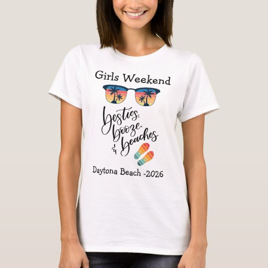 女子会ビーチ旅行Tシャツ オーダーメイドグループ Tシャツ (正面)