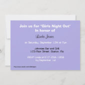 女子会招待状テンプレート 招待状 (裏面)