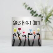 女子会 お酒パーティー 招待状 (スタンド正面)