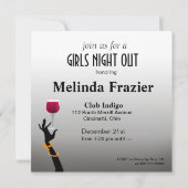 女子会 お酒パーティー 招待状 (裏面)