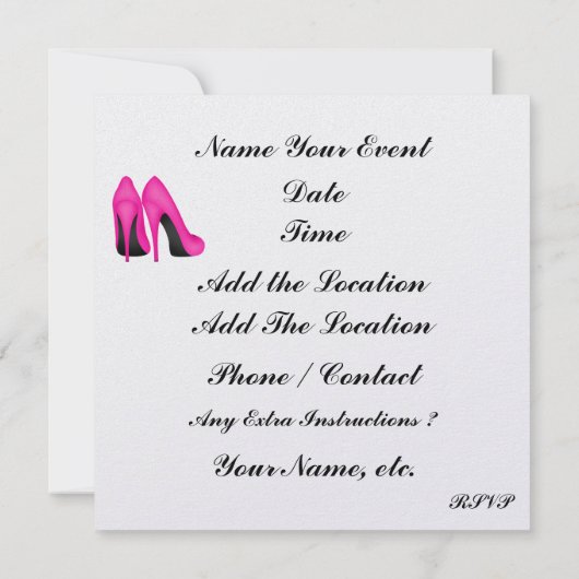 女子会 - カクテル - SRF 招待状 (裏面)