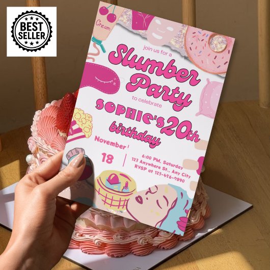 女子会 スランバーパーティー 20歳の誕生日 招待状