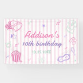 女子会 スリープオーバー パジャマパーティ 誕生日 横断幕 (横)