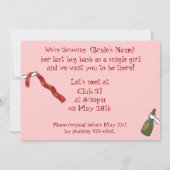 女子会 タクシー ハッピー バチェロレッテ パーティー 招待状 (裏面)