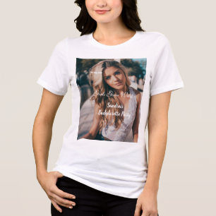女子会 バチェラー・パーティー 名前 写真 ホワイト トライブレンドTシャツ