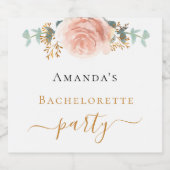 女子会 ローズゴールド フローラル ユーカリ ビールラベル (シングルラベル)