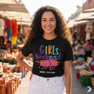 女子会 旅行用Tシャツ オーダーメイド 場所 日付 Tシャツ