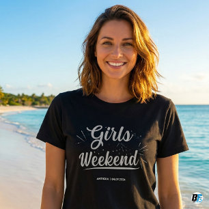 女子会 旅行用Tシャツ オーダーメイド 場所 日付 Tシャツ