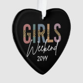 女子会 旅行 チーター柄 女子旅 オーナメント (正面)